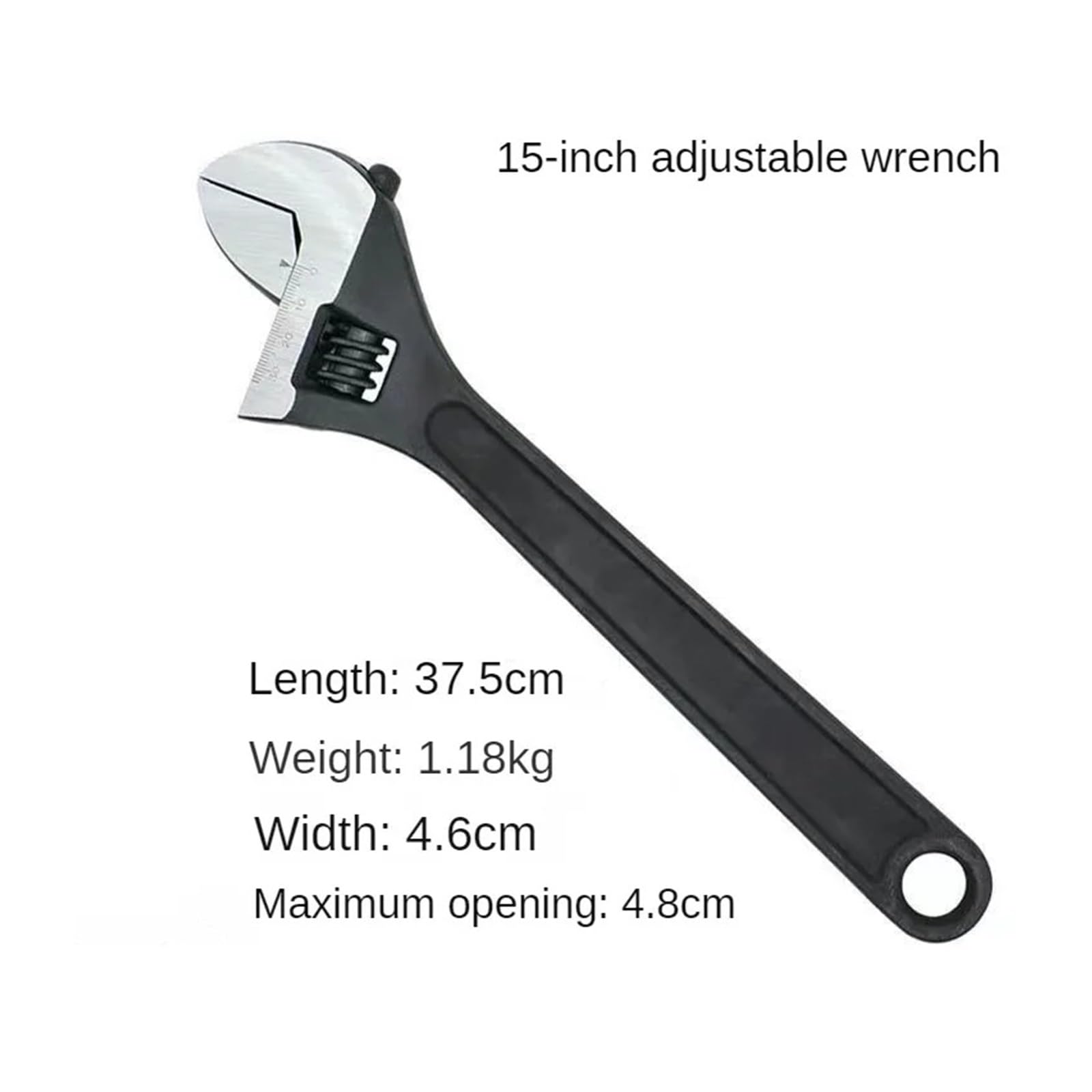 Llave ajustable de 6 "/8"/10 "/12"/15 "pulgadas, llave ajustable Universal, herramienta de mantenimiento y reparación automotriz, llave deslizante(15-inch wrench)