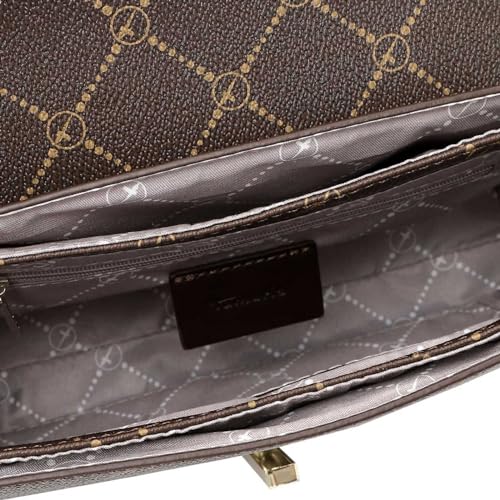Sac cabas Tamaris Anastasia Circle M marron avec imprimé géométrique