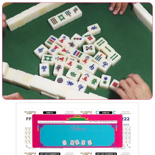 Juego de 4 guías para cartas Mahjong multicolor miniatura 4