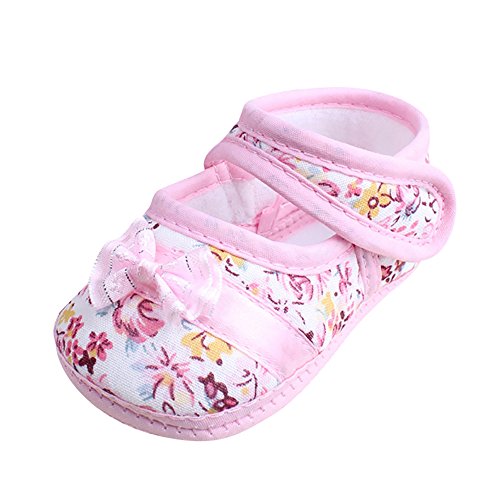 Girls Shoes Pull On Cargo Soft Sole Floral Print Casual Bowknot Shoes Comfortable Cargo Baby Shoes