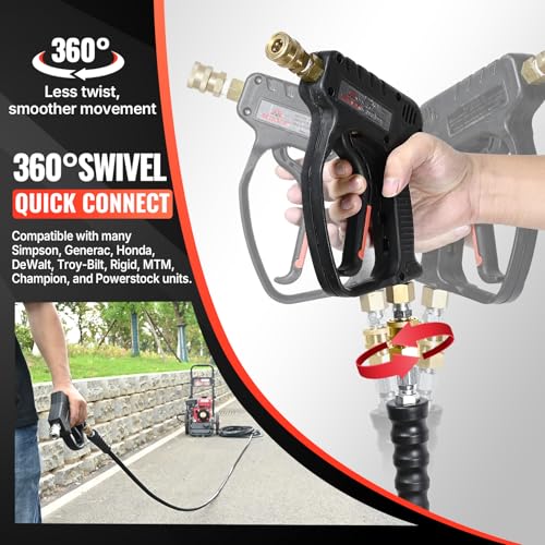 YAMATIC 3/8-Inch 50FT Swivel Quick Hose