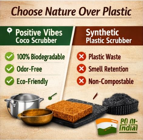 Image of Natural Coco Scrubber for Utensils - Eco-Friendly Coconut Fiber Dishwashing Pad (2)