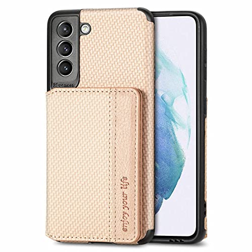 Étui portefeuille en cuir kaki avec porte-cartes intégré conçu pour Samsung Galaxy A22 4G