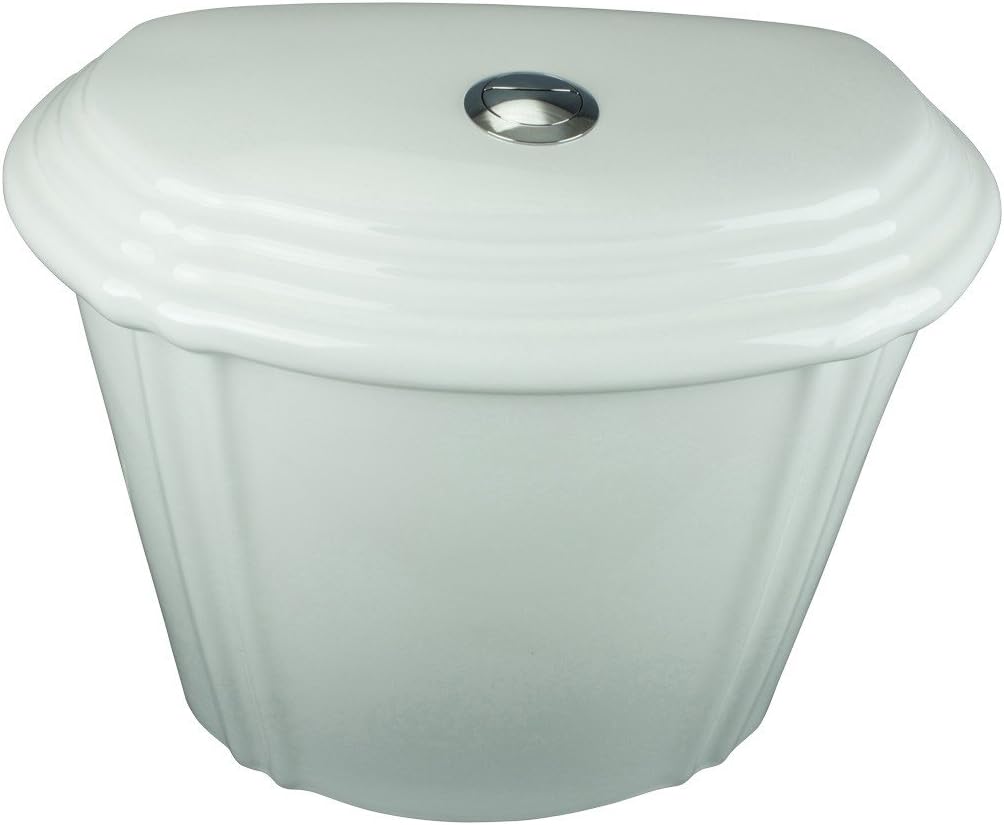 RENOVATORS Supply Manufacturing Sheffield 1.6 GPF Dual Flush Porcelain Toilet Tank with Gravity Fed Technology in White 13748