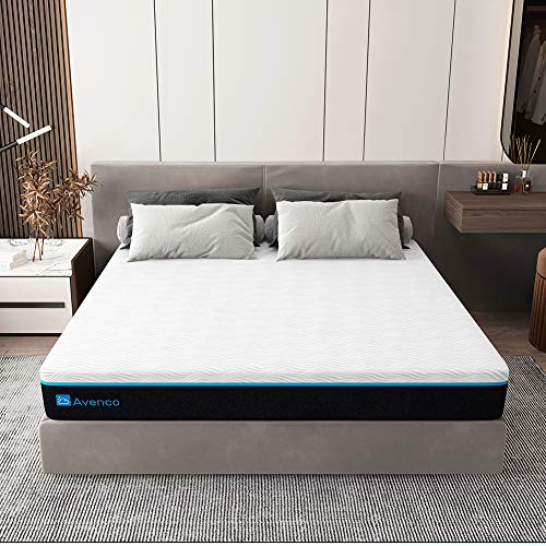 Avenco Matelas en Mousse, Éponge, Noir/Blanc, 100 x 200 cm Cover