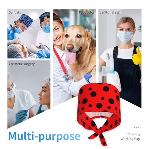 Image of Unisex Adjustable Surgical Sweatband - Elastic Bandage Cap - Scrub Caps for Nurse Working Cap