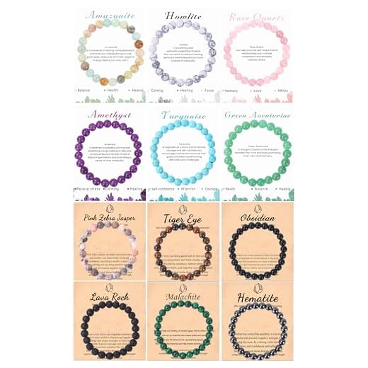 WAINIS Gemstone Beaded Bracelets - Unisex