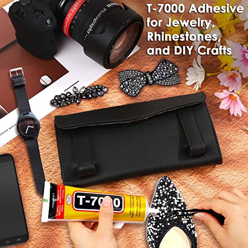Upgrade T-7000 Black Sticky Glue Cridoz 110ml Waterproof Jewelry Glue Precision Craft Adhesive Mobile Phone Screen Repair Glass Wood Crafts Metal and Stones