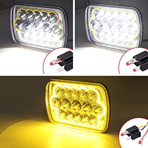 Luces LED 5x7 con anillo amarillo Ourbest miniatura 2