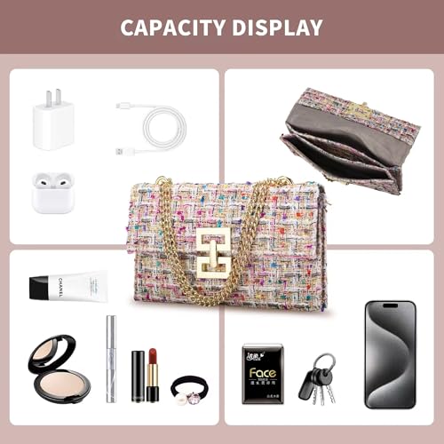 Image of Crossbody Purses for Women Leather Small Cross Body Bags Cute Designer Handbags Chain Ladies Shoulder Bags Clutch