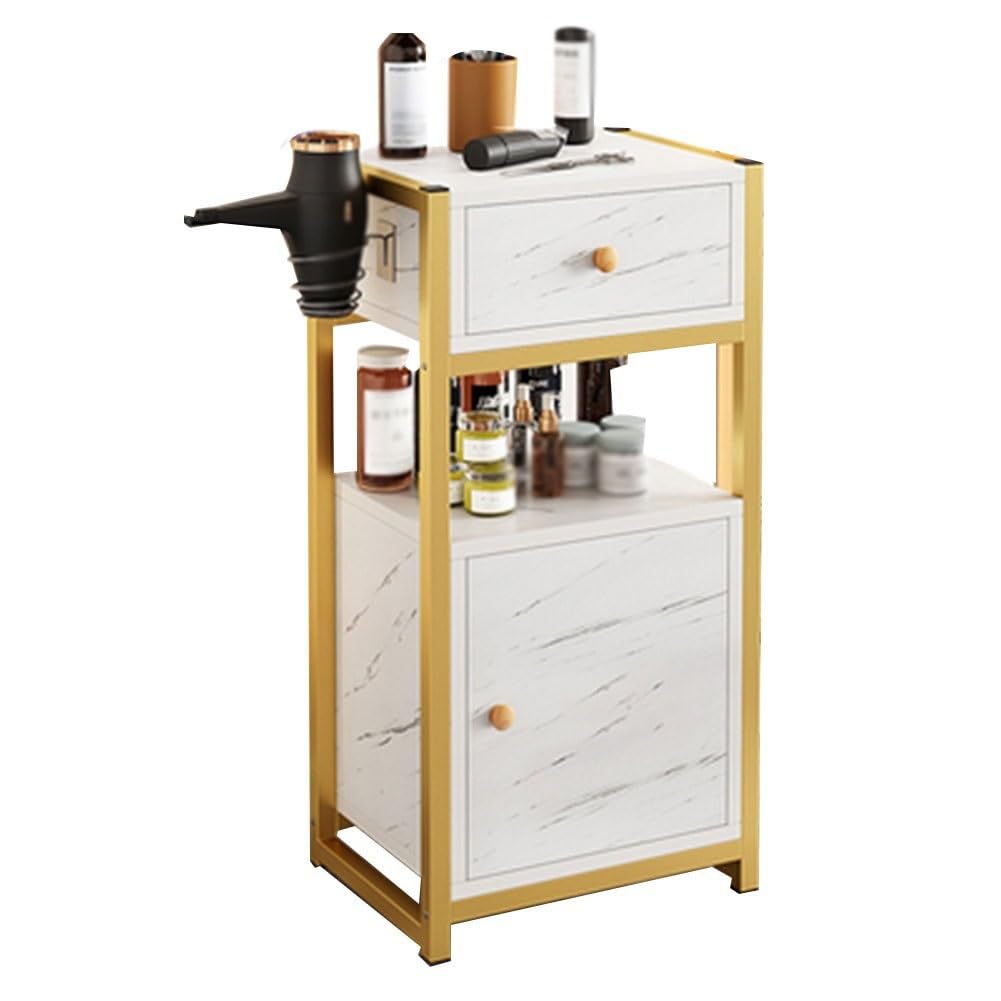 Generico Carrello per Parrucchiere, Stazione di stoccaggio per Mobile da Barbiere, scaffale per riporre Il Trucco del Salone di Bellezza, postazione da Barbiere con cassetti, Attrezzatura per Spa per