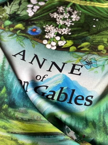 Universal Zone Anne of Green Gables by L.M. Montgomery Square Satin Scarf. Neck Scarf, Headscarf, Bag Scarf, Shawl. Bookish Gift, Green Scarf2