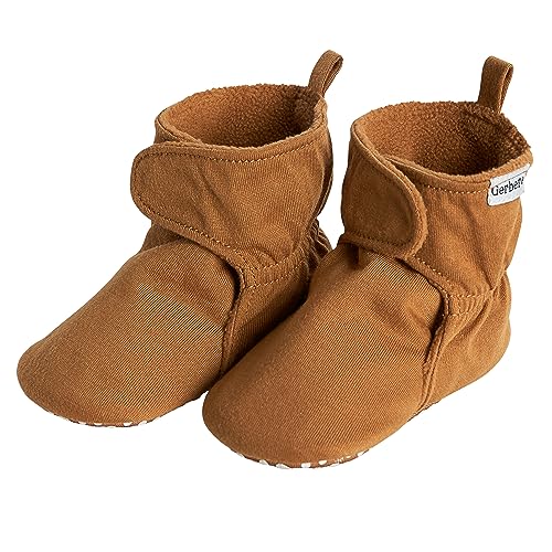 Gerber Baby Fleece Lined Wrap Fasten Non Skid Soft Slipper Booties