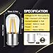 Ruiandsion 2pcs BA15D LED Bulb 6V AC/DC Warm White 1130 1142 1176 LED Filament Chips Interior LED Light Bulb Replacement for Car Trailer Marine RV Camper Boat