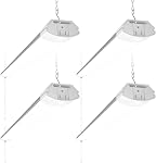 Barrina BS84 LED Magasiner les lumières pour l'atelier 4FT, 84W, 10000LM, 5000K Installation de lumière pour garage, sous-sol, suspension ou montage à glissière, ETL, 4 Boîtes