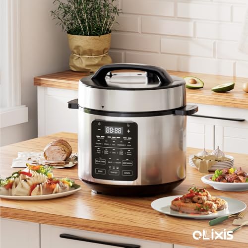 OLIXIS Electric Pressure Cooker 6 Quart Stainless Steel Multi Cooker Electric for Pressure 12-in-1 Rice, Steamer, Yogurt Maker, Slow Cook,Meat Stew, Cake, Porridge, Multigrain - Image 4