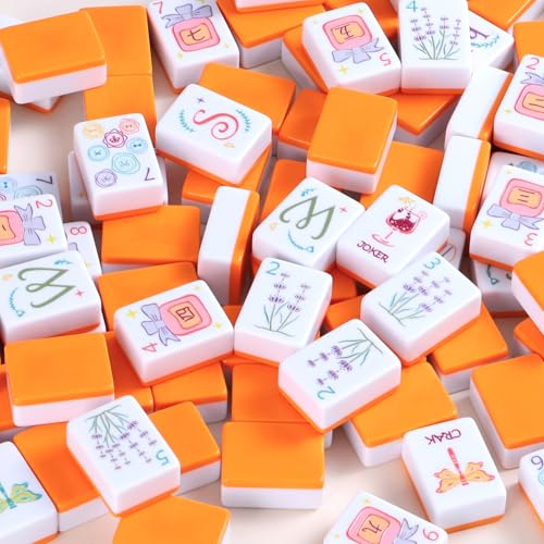 Set de Fichas American Mahjong 160 Unidades Naranja miniatura 5