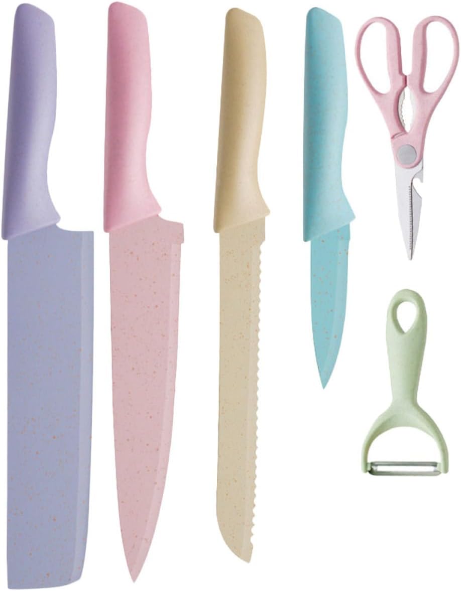 Set Cuchillos Cocina 6 Piezas Acero Inoxidable