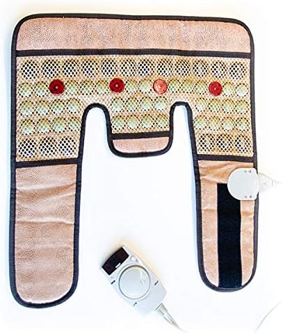 MiWell Back, Neck, & Shoulder Red Light Therapy Heat Pad | Natural Healing Heating Pad with Jade Stones, 4 Photon Lights & Tourmaline Natural Stone | Acupressure Spine Corrector | Far Infrared Rays