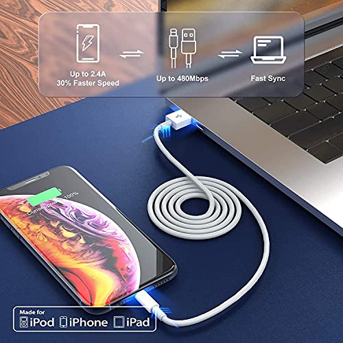 image for [Apple MFi Certified] iPhone Charger, Belcompany 2 Pack 3FT Lightning 
