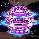 Vantexi Flying Orb Ball Toy,2025 Upgraded Parachute LED,Magic Hand Controlled Mini Gravity Ball,Cosmic Globe Boomerang,Cool Christmas Birthday Gift for 6 7 8 9 10+ Year Old Girls-Bright Purple