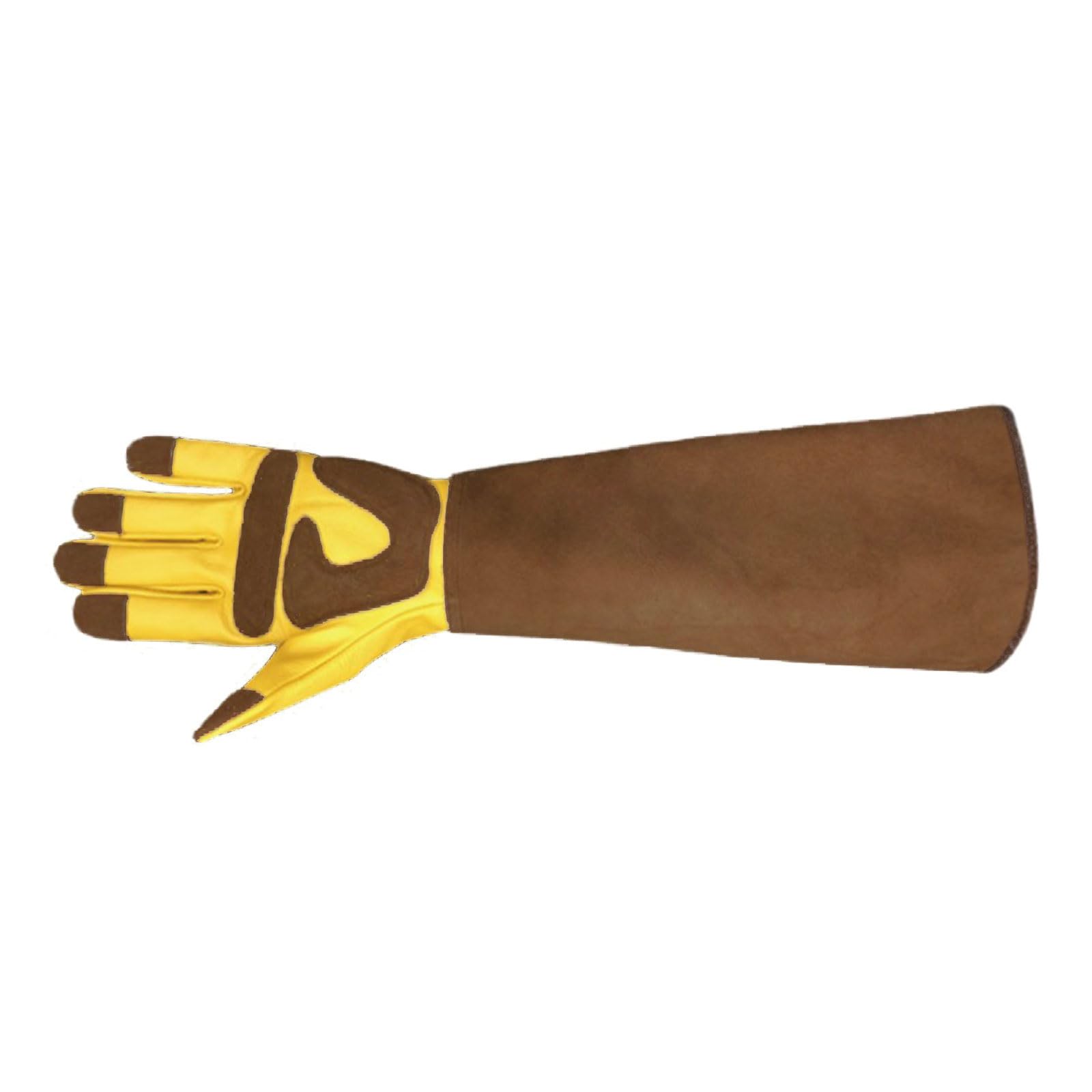1 paire de gants de jardinage longs en cuir résistant aux épines pour l'élagage des roses - Gants de jardin durables pour homme et femme