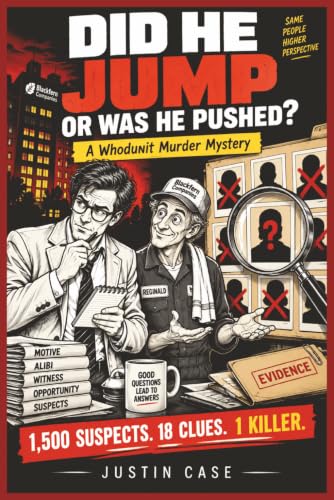DID HE JUMP OR WAS HE PUSHED: A Whodunit Murder Mystery - A Logic Word Puzzle for Adults & Teens, mental challenge, brain power, relaxation and fun image 2