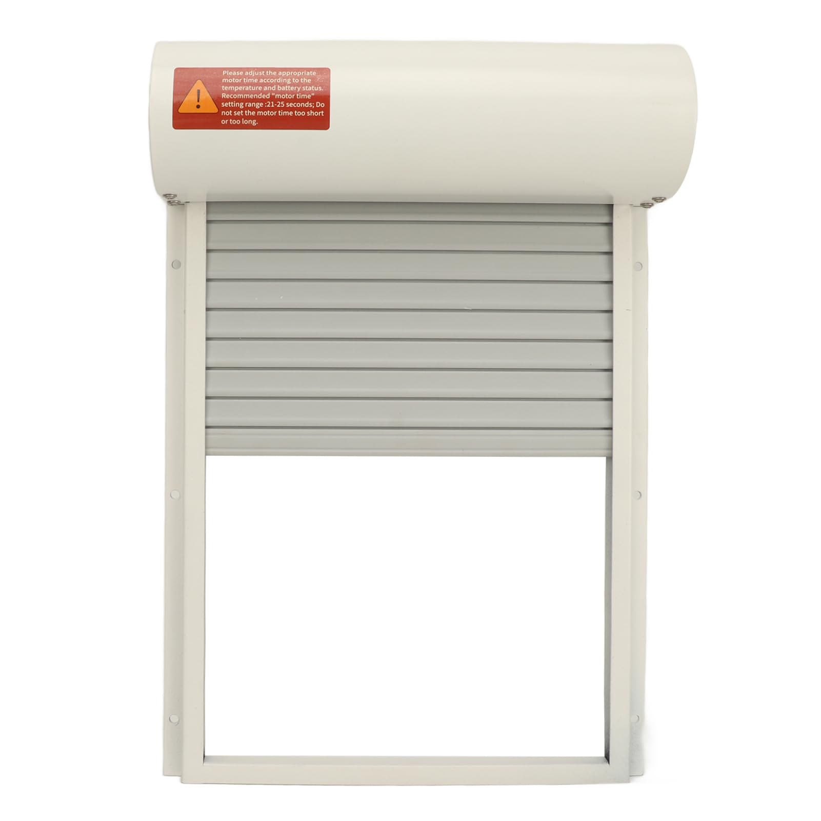 Jeanoko Puerta Automática para Gallinero con Energía Solar con Temporizador, Marco de Metal Resistente, Protección de Aves de Corral, para Equipo de Seguridad de Granja de Ganso, Pato y Pollo (Blanco)