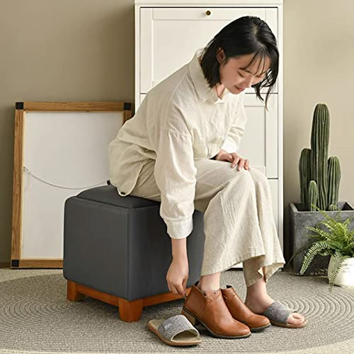 Tabouret orange de rangement pour optimiser les petits espaces et l'entrée - 5