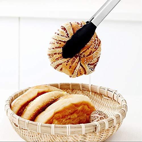 HENSHOW Keukentang Set Van 3, 7", 9" En 12"Premium Roestvrijstalen Kooktangen, Antiaanbaklaag En Hittebestendig Handvat, Siliconen Tang Voor Koken, Serveren, Barbecue, Buffet, Salade, Ijs, Oven - Image 7