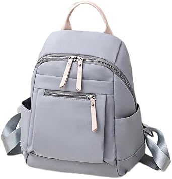 Oxford Cloth Backpack Women's Fashion Canvas Waterproof Large Capacity Ladies Backpack Travel Bag School Bag Color Grey