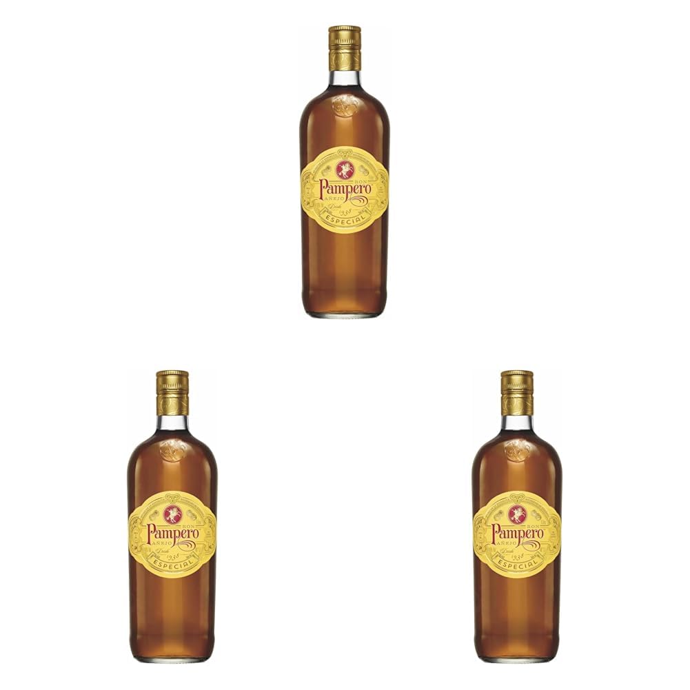 Pampero Añejo Especial | Premium- Rum | Aromatischer Klassiker | handgefertigt aus Venezuela | 40% vol | 1000ml Einzelflasche | (Packung mit 3)
