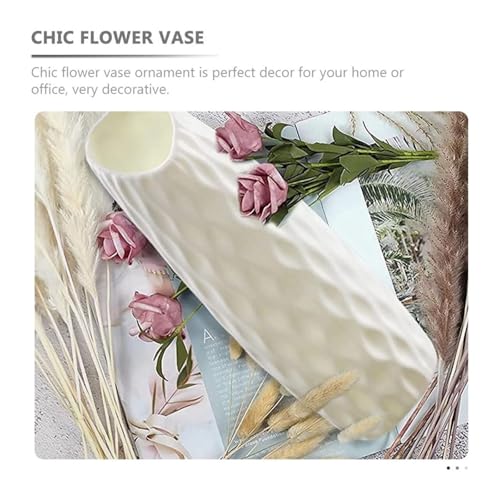 Jarrones de flores juego de floreros plástico resistentes para decoración escritorio 4
