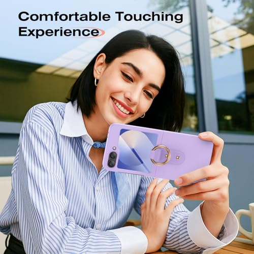 Image of Ruky Case for Z Flip 6, Built-in Outer Screen Protector, Purple