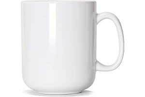 Smilatte M016 Plain Ceramic Boss Big Tea Cup, 20 Oz