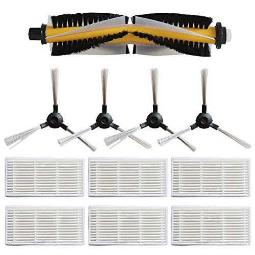 Vacuum Cleaner Parts - New 1*main brush+6* side brush +10* Haipa for Proscenic SUZUKA KAKA-780 T-780 TS-790 T vacuum cleaner accessories replacement (A)