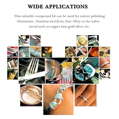 Buffing Polishing Cutting Compounds 10.5 Oz, 2Pcs (5.29oz Each), Polishing Compound Fine Green Buffing, Medium White Buffing Compound, Aluminum Stainless Steel Jewelry Leather Stropping Compound - Image 6