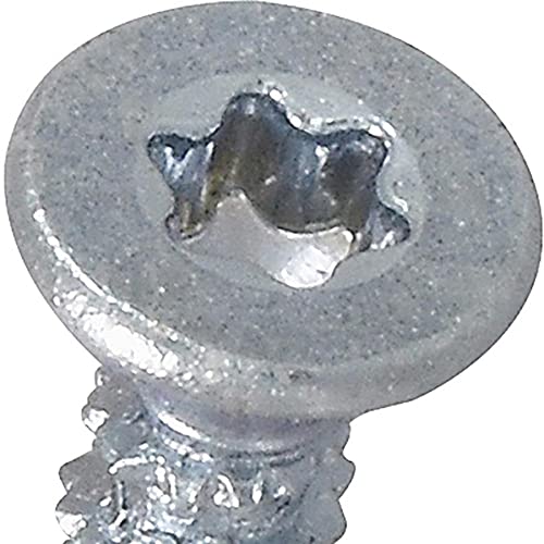 Power Pro Premium One Tornillos Multimaterial Cabeza Plana, Acero con Recubrimiento de Zinc, para Madera, Metal, Concreto, Drywall y Plástico, Plata, #6 x 5/8 pulg, Caja de 50 Tornillos miniatura 5