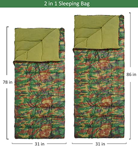 Image of Komando 0 Degree Double or Couple Sleeping Bag! Free Compression Bag!