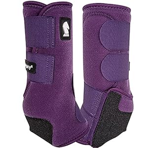 Classic Equine Legacy2 Front Boots M Eggplant