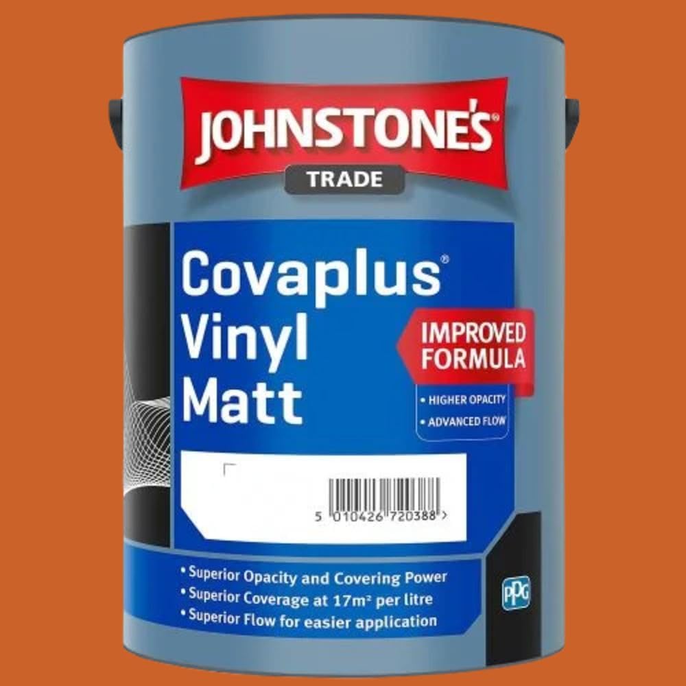 Paint Stop Mixed Colour Johnstones Covaplus Matt Fiery Sunset 5L