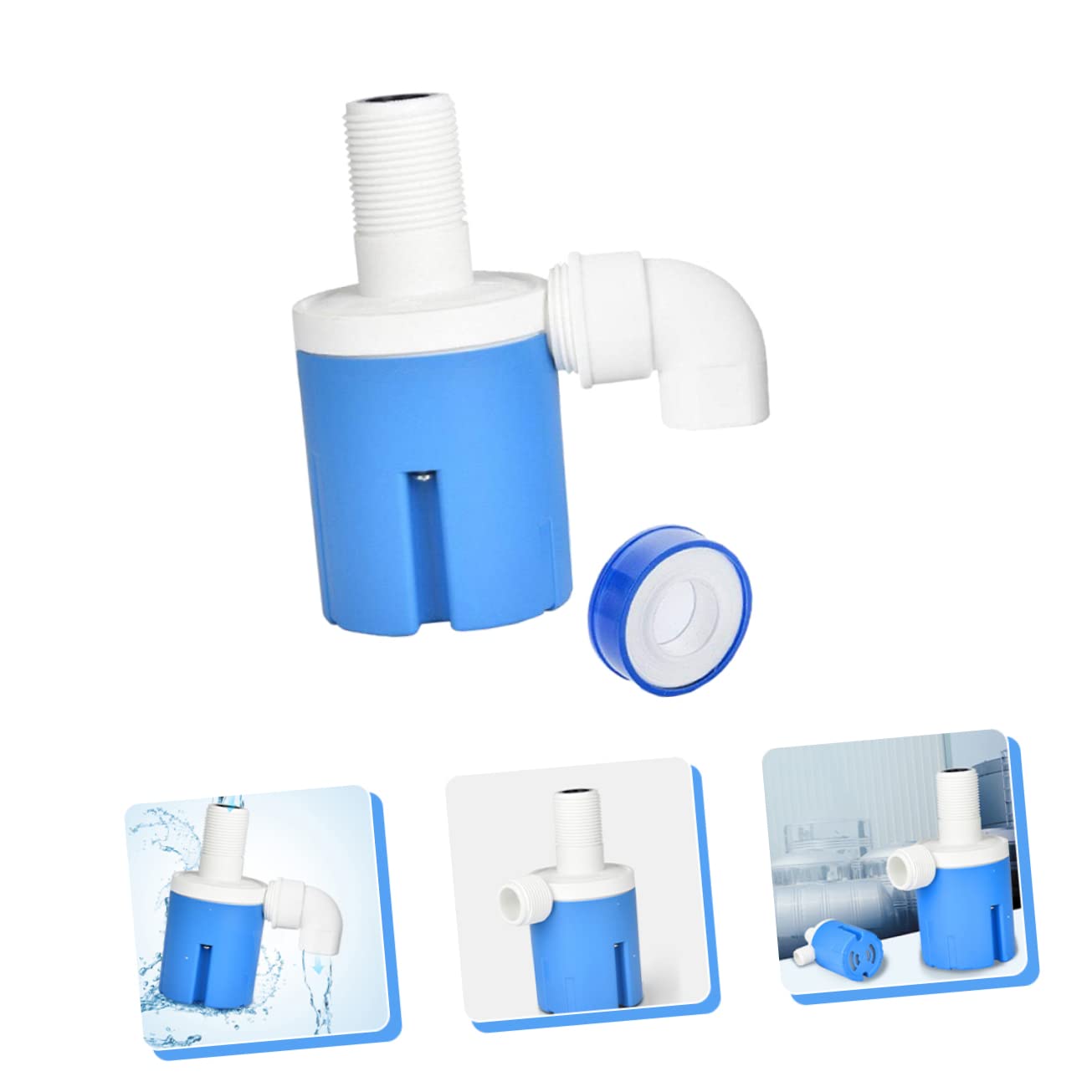 OSOLADY 3pcs Water Level Control Valve Water Tank Floating Valves Water Trough Tank Float Valve Pool Float Valve Float Ball Valve Water Level Valve Inner Top Water Inlet Inner Water Rubber