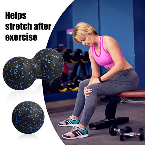 Xzeemo Faszienball Set (Einzelball + Doppelball), Massageball Faszien Ball, Trigger Point Release Lacrosse Ball, faszienbälle massagebälle für Faszientraining DurchfüHren, Schmerzen Lindern