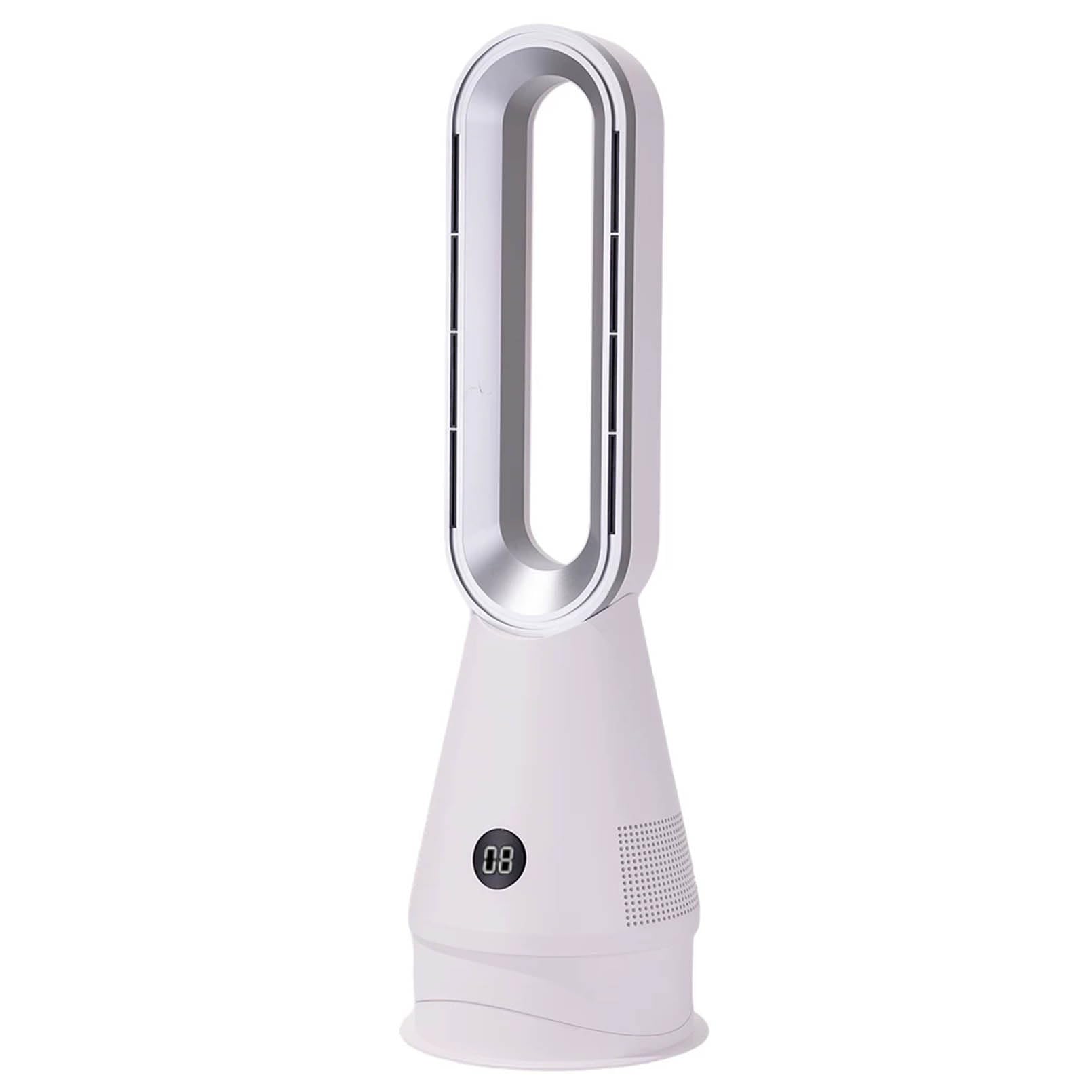 Ventilador de torre, circulador de aire sin aspas con control remoto, 8 ajustes de velocidad, doble uso caliente y frío, silencioso para oficina y hogar, diseño que ahorra espacio