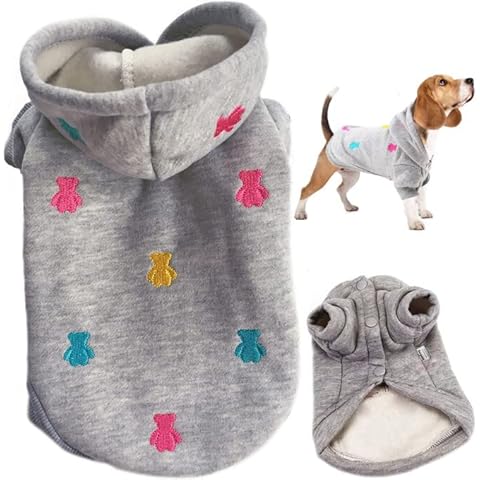 LeerKing Sudadera con Capucha para Perros Gris S Cover