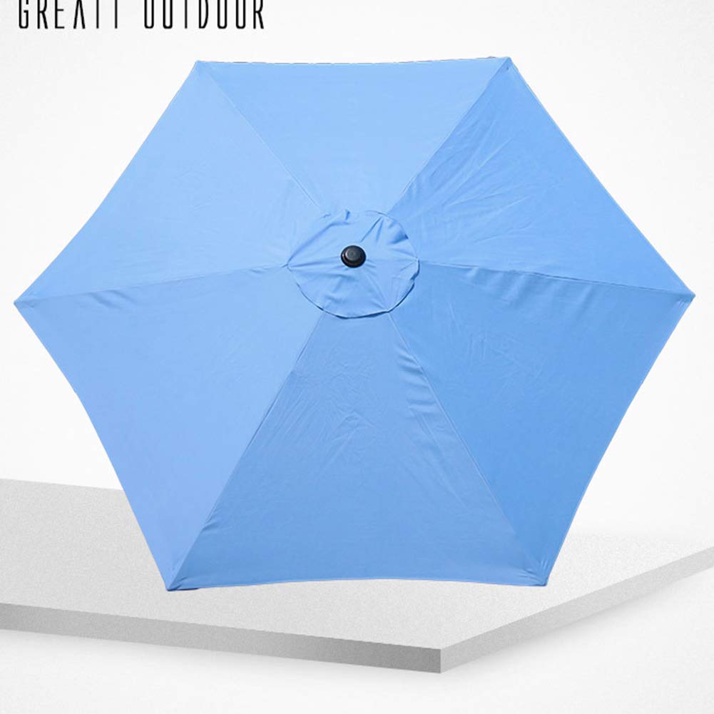 2,4 m/7,9 stopy parasol ogrodowy z baldachimem, składany, odporny na promieniowanie UV aluminiowy korbowy na balkon, taras, ogród, parasol zewnętrzny, osłona przeciwsłoneczna, dobry
