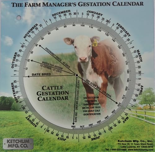 LBH MARKET Cattle Gestation Calendar Wheel with 2 Cow Breeding Log Books by LBH MARKET - Used condition - Image 3