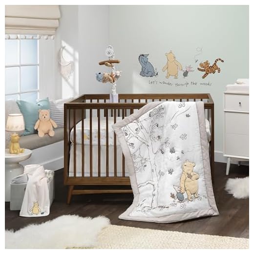 Lambs & Ivy Disney Baby Storytime Pooh 3-Piece Nursery Crib Bedding Set