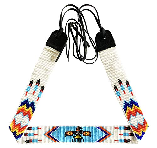 Image of Cowboy Western Beaded Hat Band Rodeo Style Handmade