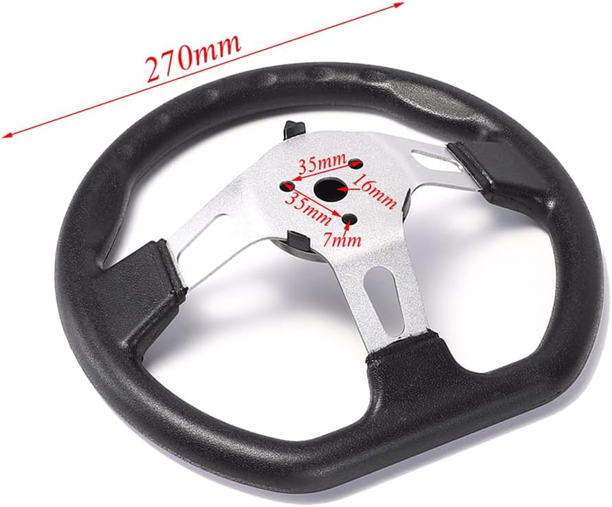 2 Pack 4.10-6 410-6 Go kart Wheels Tire Rim with Front Steering Wheel Tie Rod Rack Shaft Assembly Hubs Flange Knuckle Spindles for DIY ATV UTV Drift Trike Golf Cart Quad Buggy Dune Moped Mini Bike
